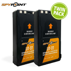 SPYPOINT LIT-22 Twin Pack – 2 uppladdningsbara batteripack